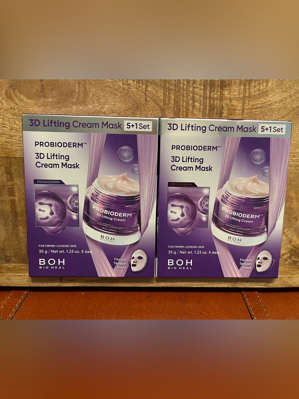 2 Boxes BIOHEAL BOH Probioderm 3D Lifting Cream Masks, Korean Collagen, Anti-Age